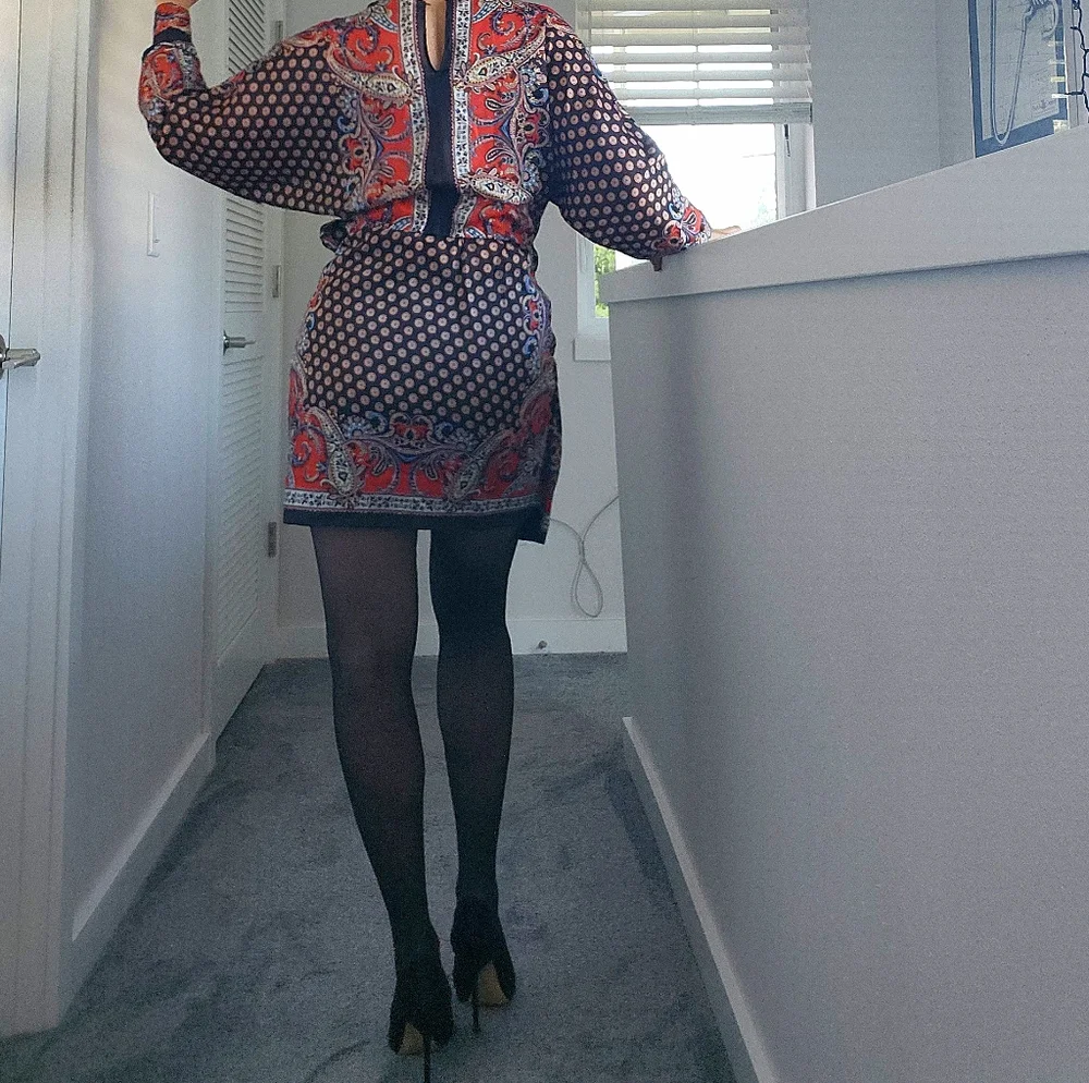 Zara Multicolor Paisley Dress - Picture 3 of 5